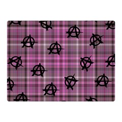 Pink  Plaid Anarchy Double Sided Flano Blanket (mini) 