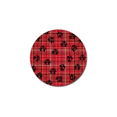 Red Plaid Anarchy Golf Ball Marker (4 Pack)