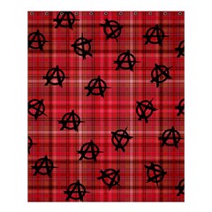 Red Plaid Anarchy Shower Curtain 60  X 72  (medium)  by snowwhitegirl