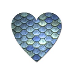 Blue Mermaid Scale Heart Magnet by snowwhitegirl