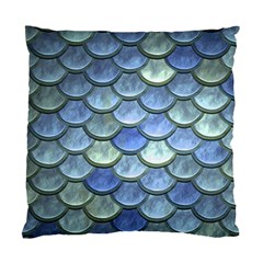 Blue Mermaid Scale Standard Cushion Case (one Side)