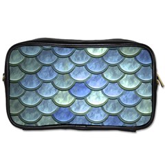 Blue Mermaid Scale Toiletries Bag (one Side) by snowwhitegirl