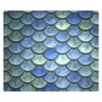 Blue Mermaid Scale Double Sided Flano Blanket (Small)  50 x40  Blanket Front