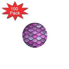 Pink Mermaid Scale 1  Mini Buttons (100 Pack) 