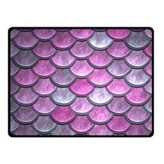 Pink Mermaid Scale Fleece Blanket (small) by snowwhitegirl