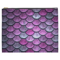 Pink Mermaid Scale Cosmetic Bag (xxxl) by snowwhitegirl