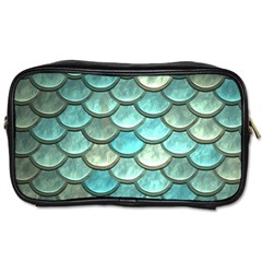 Aqua Mermaid Scale Toiletries Bag (one Side)