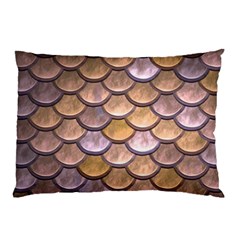 Copper Mermaid Scale Pillow Case (two Sides) by snowwhitegirl