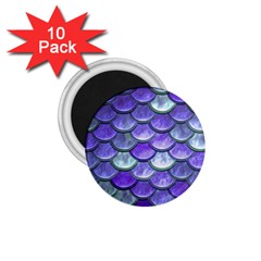 Blue Purple Mermaid Scale 1 75  Magnets (10 Pack)  by snowwhitegirl