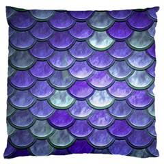 Blue Purple Mermaid Scale Standard Flano Cushion Case (one Side) by snowwhitegirl