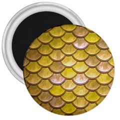 Yellow  Mermaid Scale 3  Magnets