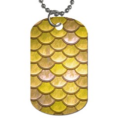 Yellow  Mermaid Scale Dog Tag (two Sides)