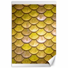 Yellow  Mermaid Scale Canvas 20  X 30   by snowwhitegirl