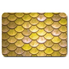 Yellow  Mermaid Scale Large Doormat  by snowwhitegirl