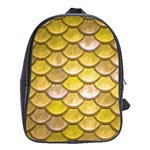 Yellow  Mermaid Scale School Bag (Large) Front