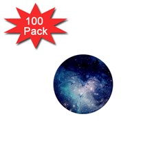 Nebula Blue 1  Mini Magnets (100 Pack) 