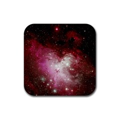 Nebula Red Rubber Coaster (square) 