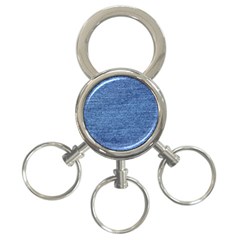 Blue Denim 3-ring Key Chains