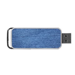 Blue Denim Portable Usb Flash (one Side)