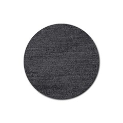 Black Denim Rubber Coaster (round) 