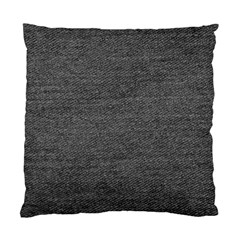 Black Denim Standard Cushion Case (two Sides)