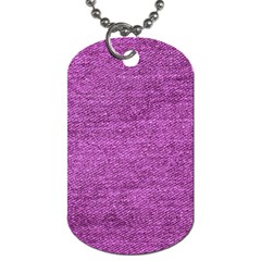 Purple Denim Dog Tag (two Sides) by snowwhitegirl