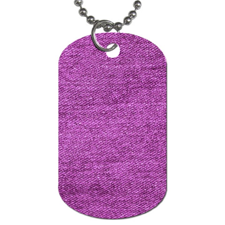 Purple Denim Dog Tag (Two Sides)