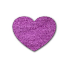 Purple Denim Heart Coaster (4 Pack)  by snowwhitegirl