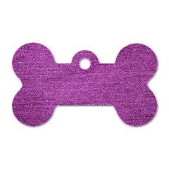 Purple Denim Dog Tag Bone (one Side) by snowwhitegirl