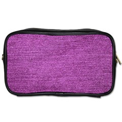 Purple Denim Toiletries Bag (one Side) by snowwhitegirl