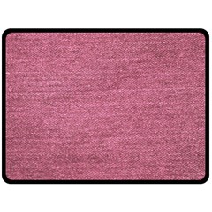 Pink  Denim Fleece Blanket (large) 