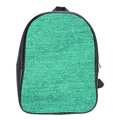 Green Denim School Bag (large)