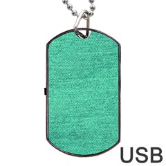 Green Denim Dog Tag Usb Flash (one Side) by snowwhitegirl