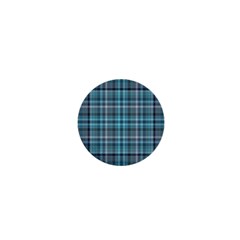 Teal Plaid 1  Mini Magnets by snowwhitegirl