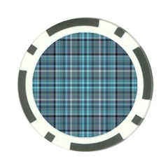 Teal Plaid Poker Chip Card Guard (10 Pack)