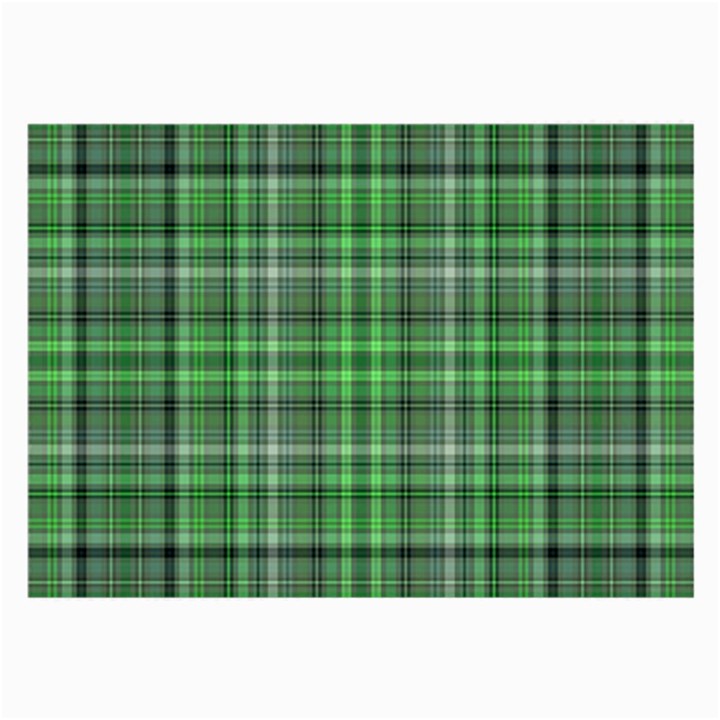 Green Plaid Large Glasses Cloth (2-Side)