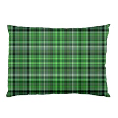 Green Plaid Pillow Case (two Sides) by snowwhitegirl