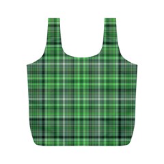 Green Plaid Full Print Recycle Bag (m)