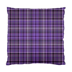 Purple  Plaid Standard Cushion Case (two Sides)