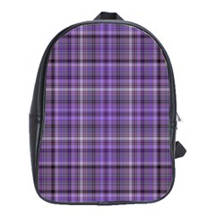 Purple  Plaid School Bag (large)