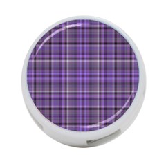 Purple  Plaid 4-Port USB Hub (One Side)