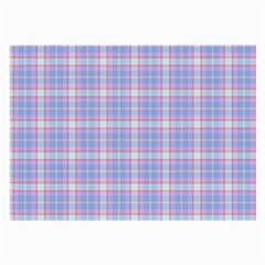 Pink Blue Plaid Large Glasses Cloth (2-side)