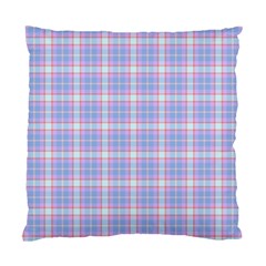 Pink Blue Plaid Standard Cushion Case (one Side)