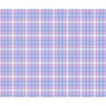 Pink Blue Plaid Deluxe Canvas 14  x 11  14  x 11  x 1.5  Stretched Canvas