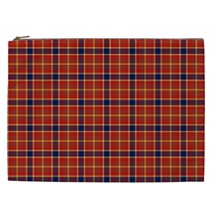 Red Yellow Plaid Cosmetic Bag (xxl)