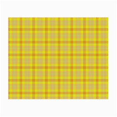 Yellow Sun Plaid Small Glasses Cloth (2-side) by snowwhitegirl