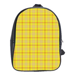 Yellow Sun Plaid School Bag (large)
