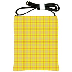 Yellow Sun Plaid Shoulder Sling Bag by snowwhitegirl