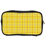 Yellow Sun Plaid Toiletries Bag (One Side) Front