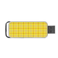 Yellow Sun Plaid Portable Usb Flash (one Side) by snowwhitegirl